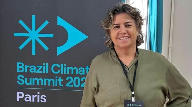 A embaixadora Liliam Chagas, diretora do Departamento de Clima do Itamaraty, no Brazil Climate Summit 2025, em Paris, em 26 de maio de 2025.