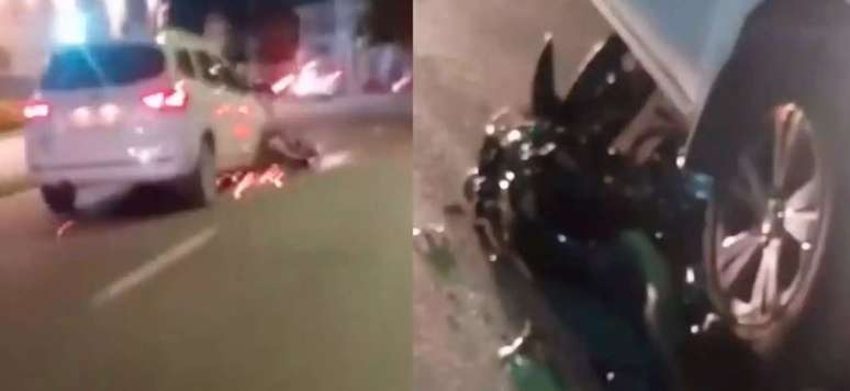 Mulher dirige arrastando moto de entregador por quase 2 km em Manaus