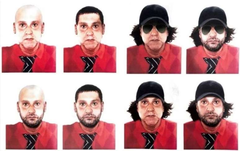 Pol&iacute;cia Civil chegou a divulgar retratos com disfarces que poderiam ter sido usados por Paulo Cupertino.