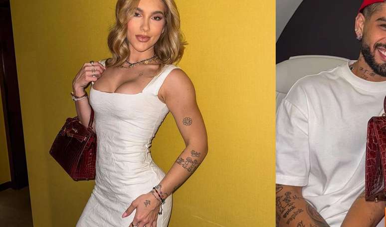 Virgínia surge com aliança do casamento com Zé Felipe e vai ao show do ex-marido com bolsa de R$ 350 mil que ganhou do cantor.