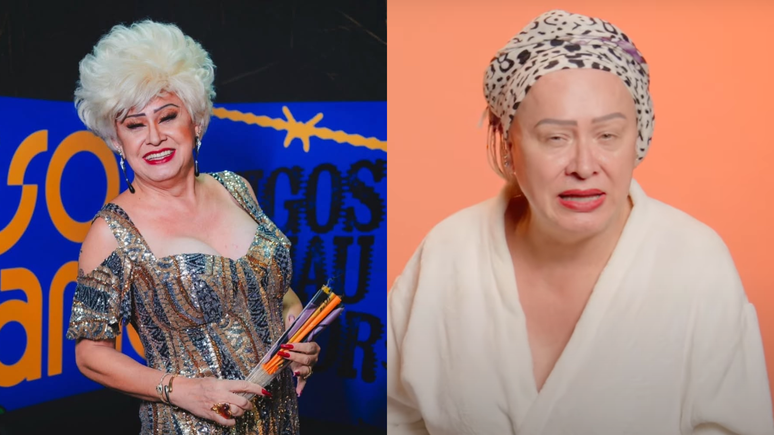 Nany People com maquiagem e sem maquiagem