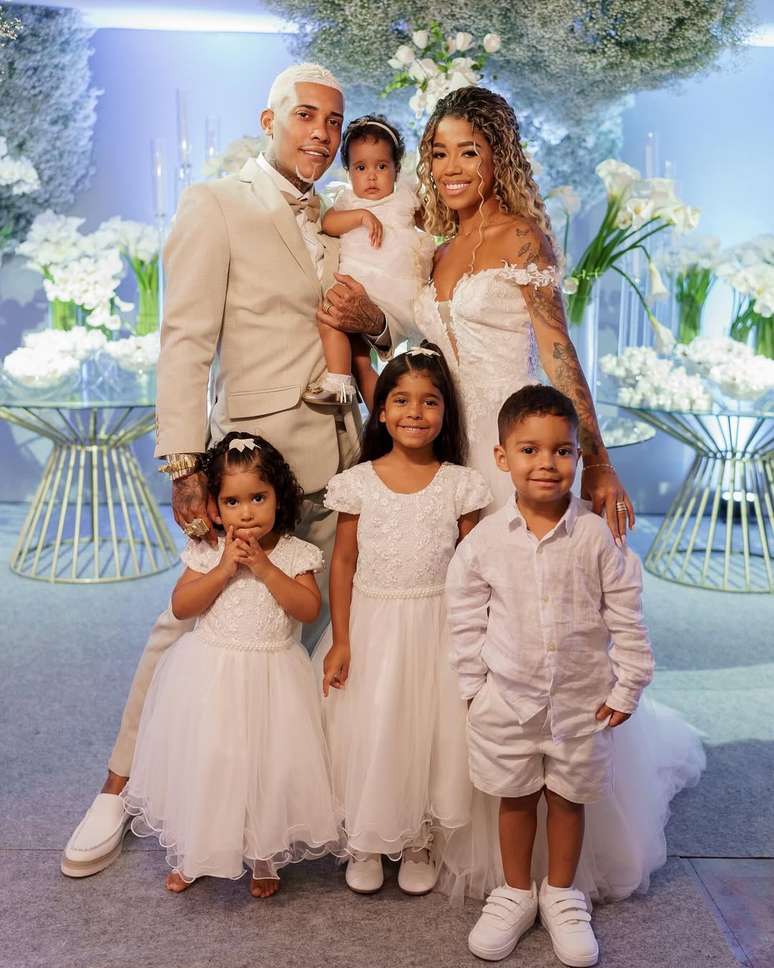 MC Poze do Rodo, Vivianne Noronha e os filhos do funkeiro MC Poze do Rodo, Vivianne Noronha e os filhos do funkeiro