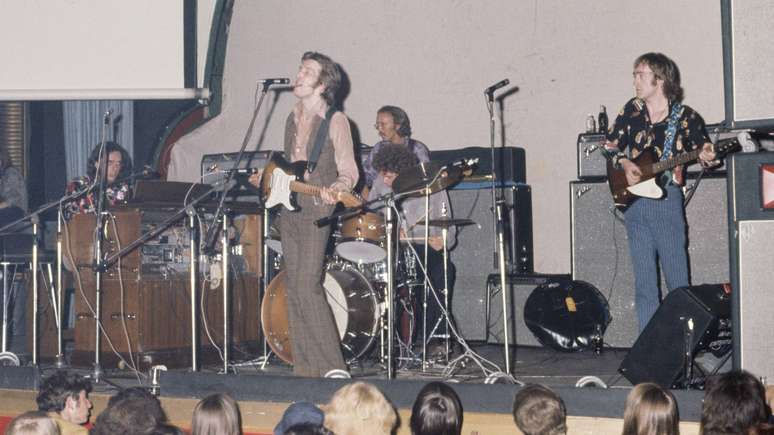 Derek and the Dominos ao vivo em 1970 (E-D): Bobby Whitlock, Eric Clapton, Carl Radle, Jim Gordon, Dave Mason -