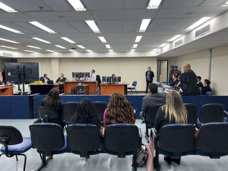 Imagem do julgamento do F&oacute;rum Criminal da Barra Funda, em S&atilde;o Paulo