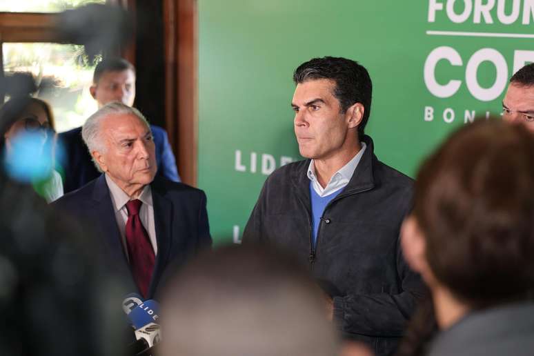 O governador do Pará, Helder Barbalho, durante Fórum da LIDE sobre a COP30