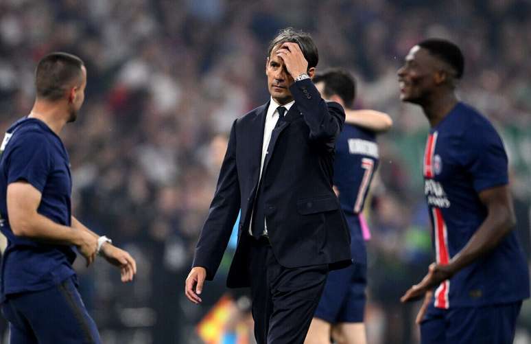 Estaban infelices en Sadaghi, los mensajes en el medio del puerto del PSG, que celebran el título.