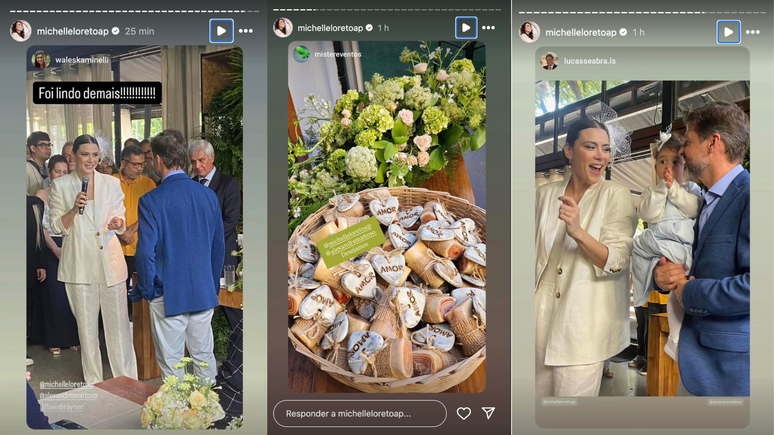Stories do Instagram de Michelle Loreto