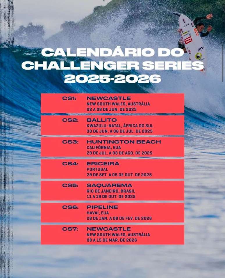WSL altera calendário do Challenger Series. 