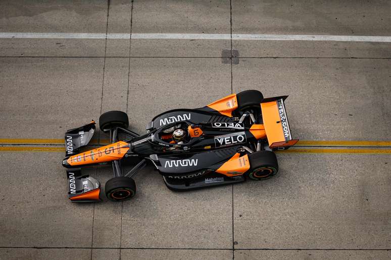 Pato O'Ward em ação no GP de Detroit 2025