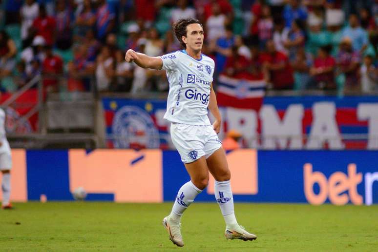 Nicolas Godinho (Paysandu) durante jogo contra o Bahia, no dia 21.05.2025