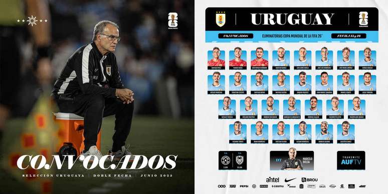 Rela&ccedil;&atilde;o de atletas para os jogos de junho, do Uruguai, nas Eliminat&oacute;rias &ndash;