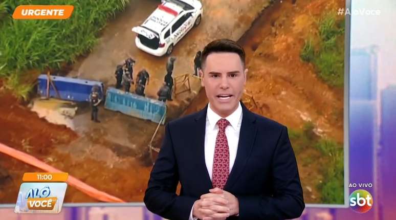 Luiz Bacci na cobertura de cadáver localizado na zona sul de São Paulo: o 'ao vivo' sempre prende a atenção do público