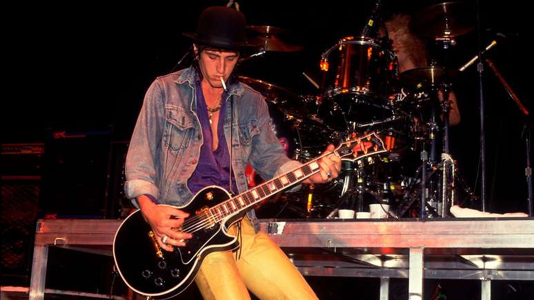 Izzy Stradlin, do Guns N' Roses, em 1988 -