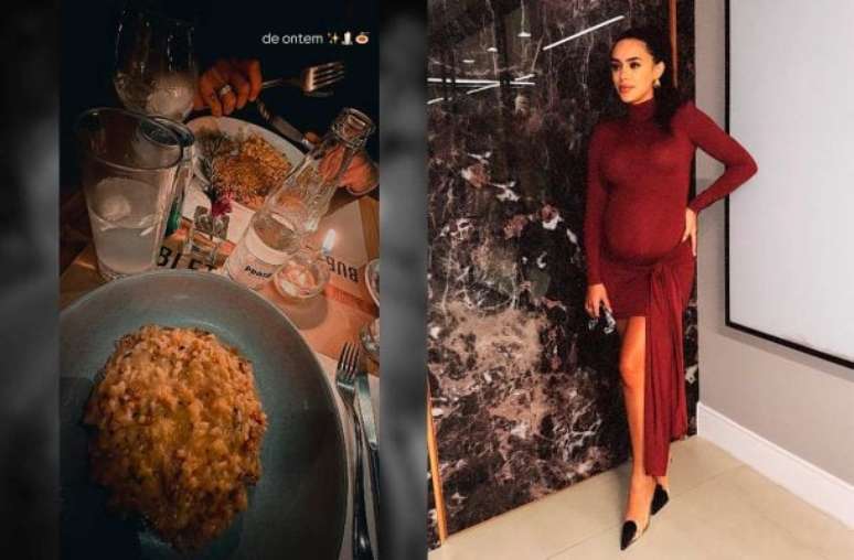 Fotos: Reprodução / Instagram - Legenda: Bruna Biancardi exibe detalhes do jantar romântico com Neymar e amigos