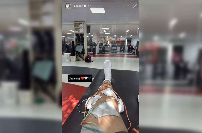 Calleri posta foto em recuperação –