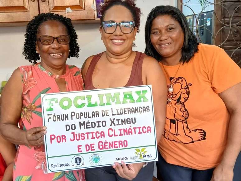 Líder comunitária, de coletivo de mulheres negras e de reassentamento no lançamento do Foclimax, em maio.