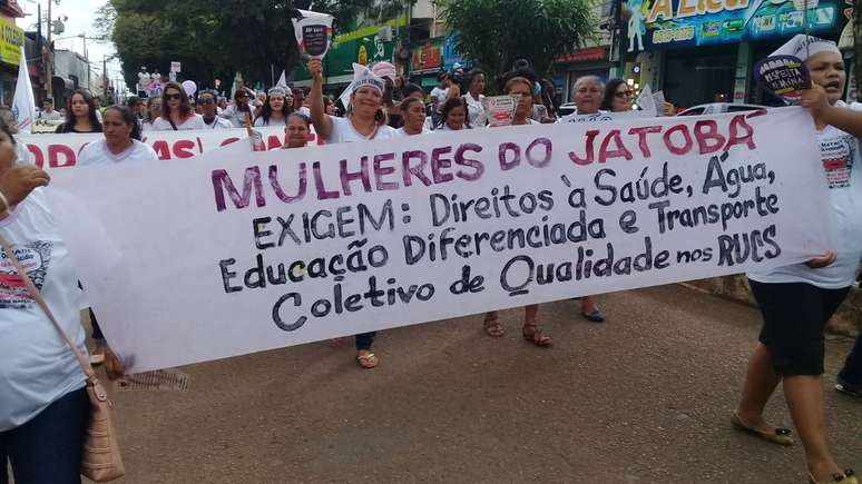 Mulheres do RUC Jatobá, onde moram 15 mil famílias deslocadas de bairros de Altamira para o reassentamento.
