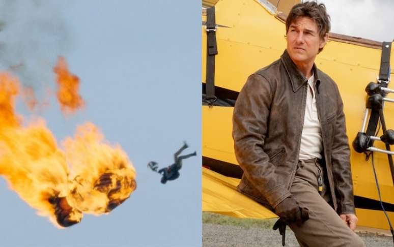 Tom Cruise quebra recorde no Guinness Book ap&oacute;s pular de um helic&oacute;ptero em um paraquedas em chamas 16 vezes