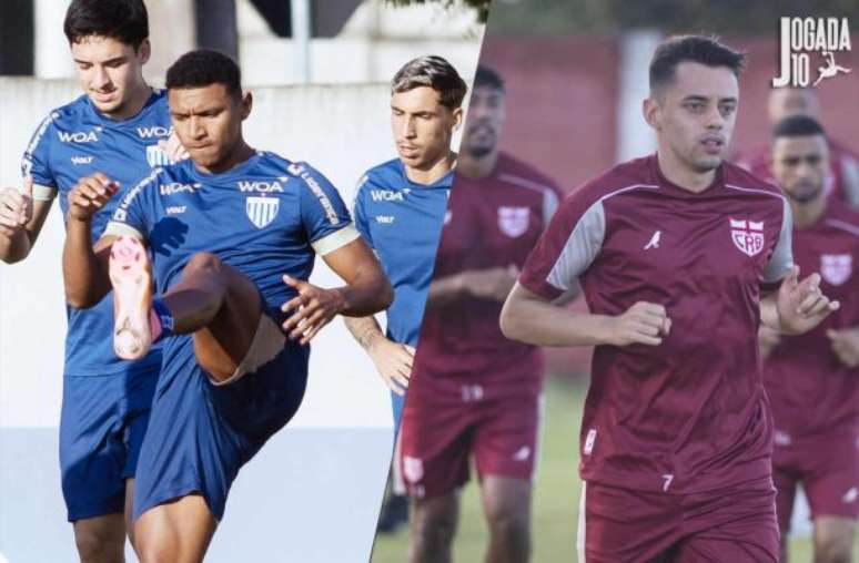 Fotos: Divulgação/Avai e Divulgação/CRB - Legenda: Avaí e CRB se enfrentam pela 11ª rodada da Série B