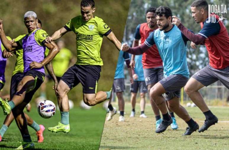 Fotos: Mourão Panda/América e Luis Miguel Ferreira/Ferroviária SAF - Legenda: América e Ferroviária se enfrentam pela 11ª rodada da Série B