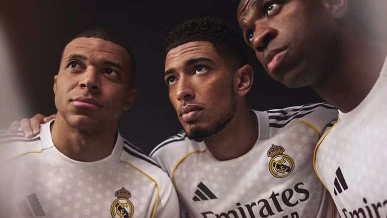 Mbapp&eacute;, Bellingham e Vini Jr no v&iacute;deo de divulga&ccedil;&atilde;o do Real Madrid &ndash;