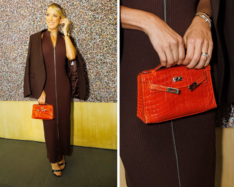 Ticiane Pinheiro e a bolsa m&iacute;ni Kelly 