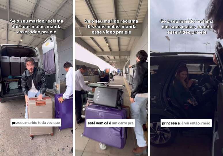 Eliezer carrega malas de Viih Tube no aeroporto