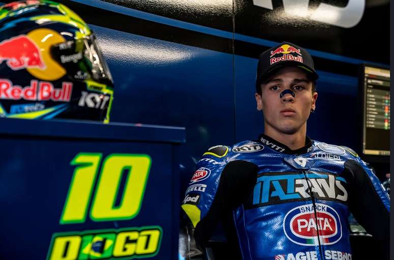 Diogo Moreira chegou a liderar o treino nos minutos finais, mas terminou em segundo e vai direto ao Q2 em Arag&oacute;n