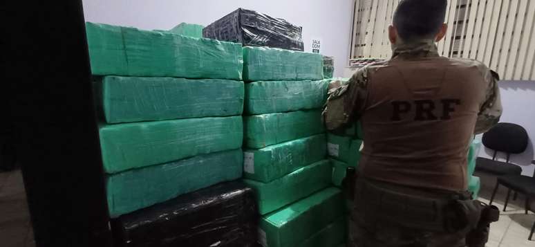 PRF apreende 5,3 toneladas de maconha escondida em carga de peixe congelado na BR-116, no interior de S&atilde;o Paulo