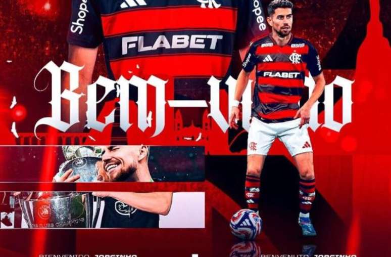 Divulação/Flamengo - Legenda: Jorginho foi anunciado pelo Flamengo na última sexta-feira
