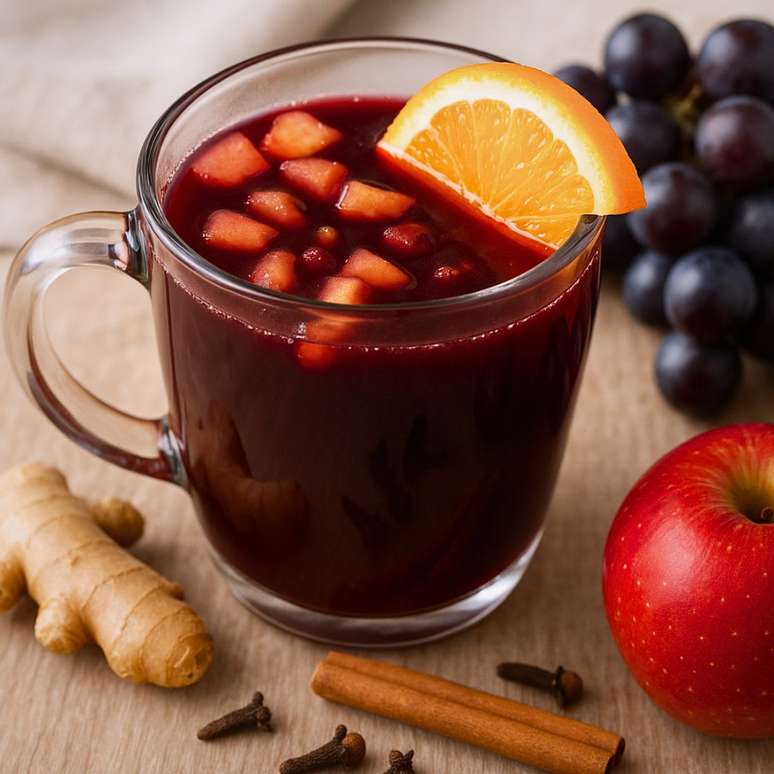VINHO QUENTE SEM ÁLCOOL COM SUCO DE UVA