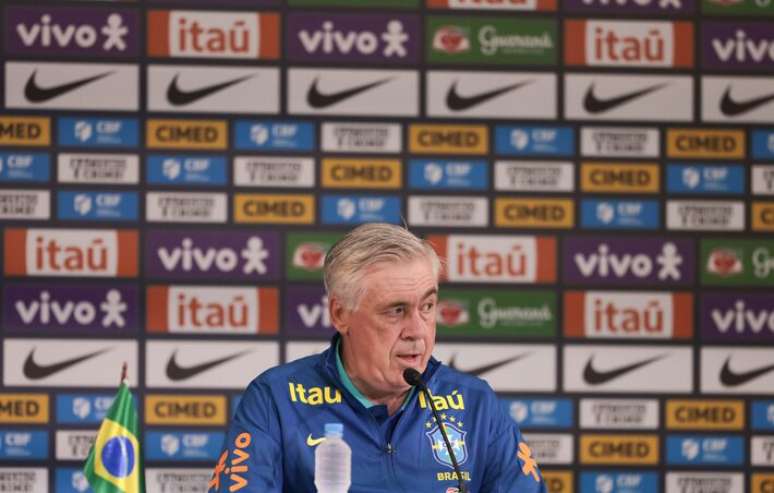 Ancelotti falou com a imprensa na véspera de Brasil x Paraguai.
