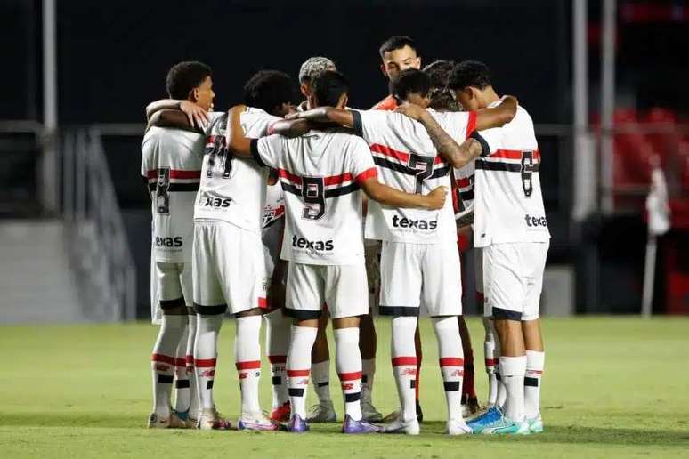 Jogadores do São Paulo (Foto: Rubens Chiri e Miguel Schincariol/São Paulo)