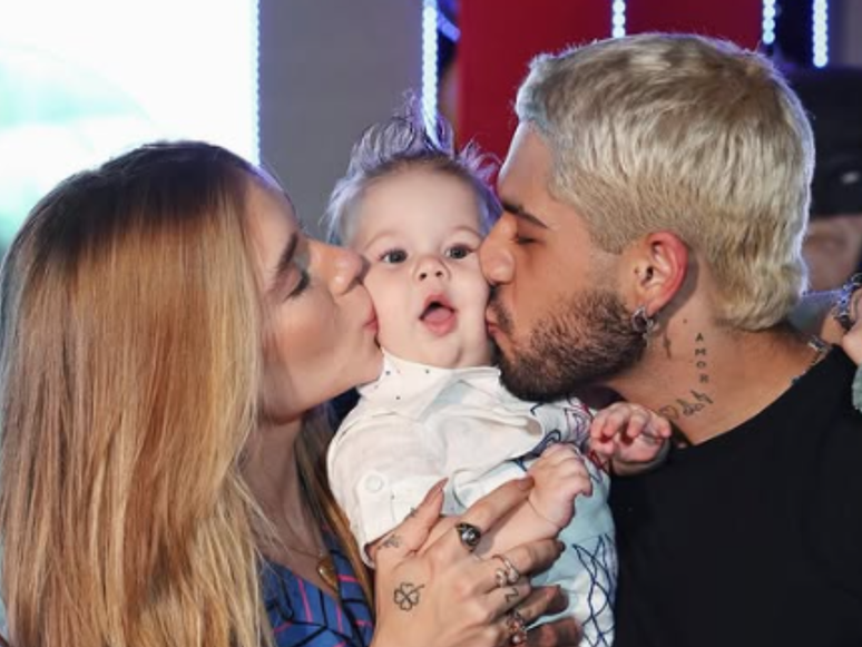 Virginia e Zé Felipe com o filho mais novo do casal, José Leonardo (Foto: Reprodução/Instagram)