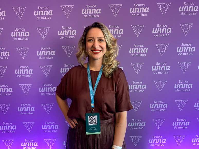 Jacqueline Conrado, country manager da United Airlines, durante o evento 'Tempo de Mulher', em que palestrou