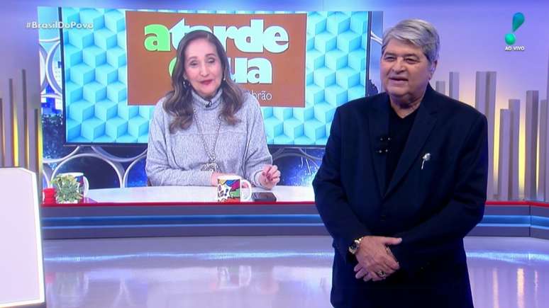 Datena teve interação agradável com Sonia Abrão, do 'A Tarde é Sua'