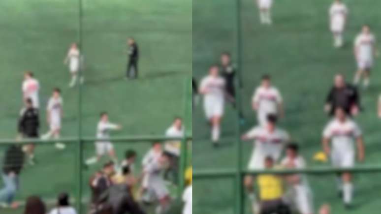 Briga generalizada entre bandeirinha e jogadores marca partida de campeonato sub-17