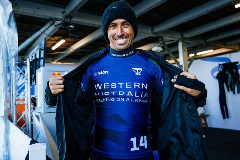 Miguel Pupo em evento da WSL na Austrália. 