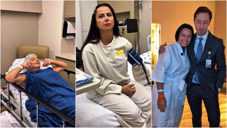 Viviane Araújo fez a quarta cirurgia para remover uma hérnia umbilical