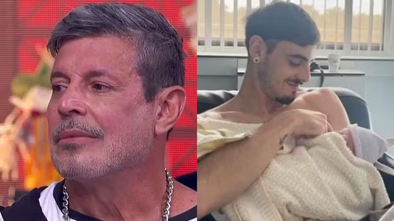 Alexandre Frota volta à Globo, chora no palco e ignora filho e neta em carta emocionante