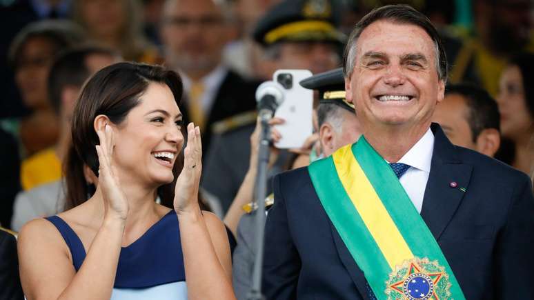 Michelle Bolsonaro e Jair Bolsonaro