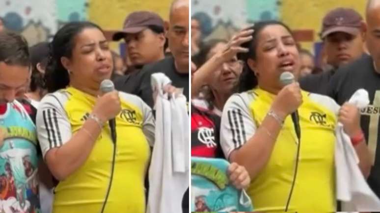 Mãe se reuniu com família e amigos para protestar contra morte do filho, baleado em uma festa junina