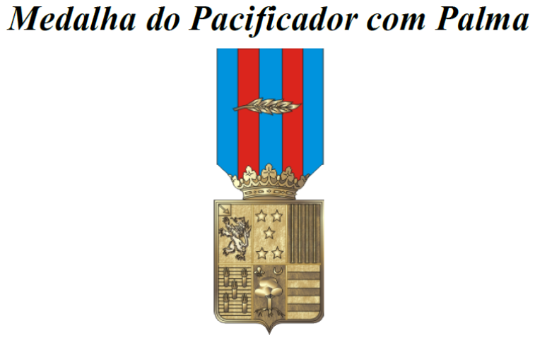 Demonstração de uma Medalha do Pacificador com Palma