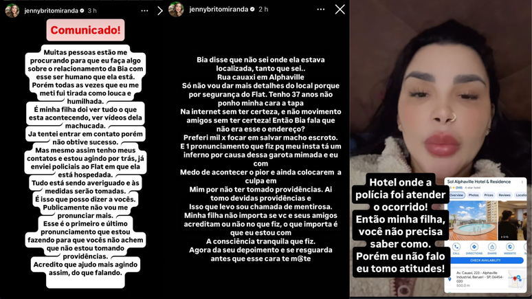 Stories da m&atilde;e de Bia Miranda, Jenny Miranda