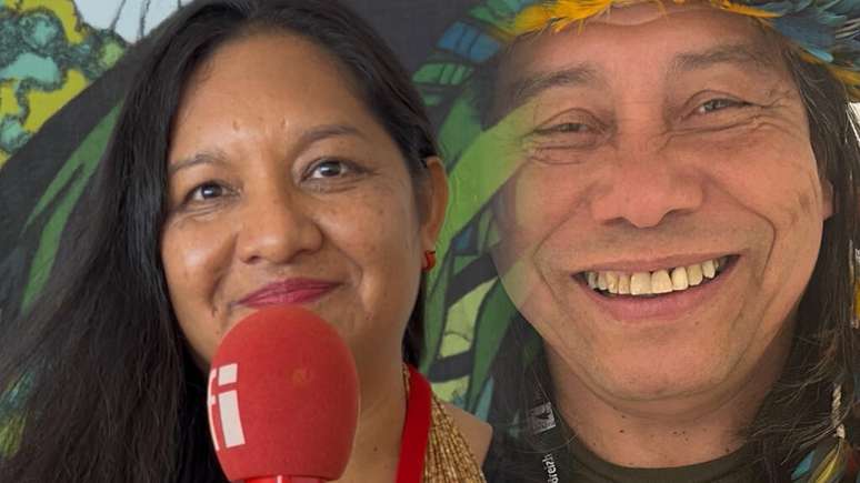 A diretora e roteirista Graciela Guarani e o escritor e professor Daniel Mundukuru, referência brasileira e mundial da literatura indígena.