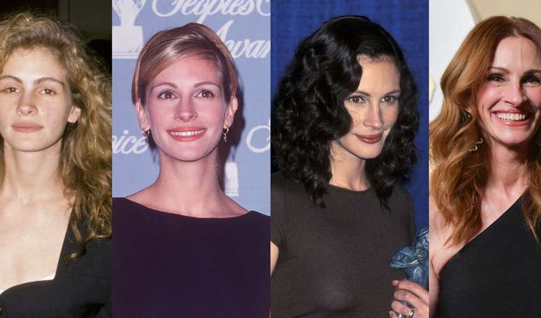 Antes e depois de Julia Roberts: veja 44 fotos da transformação da atriz de 'Uma Linda Mulher' nos últimos 39 anos.