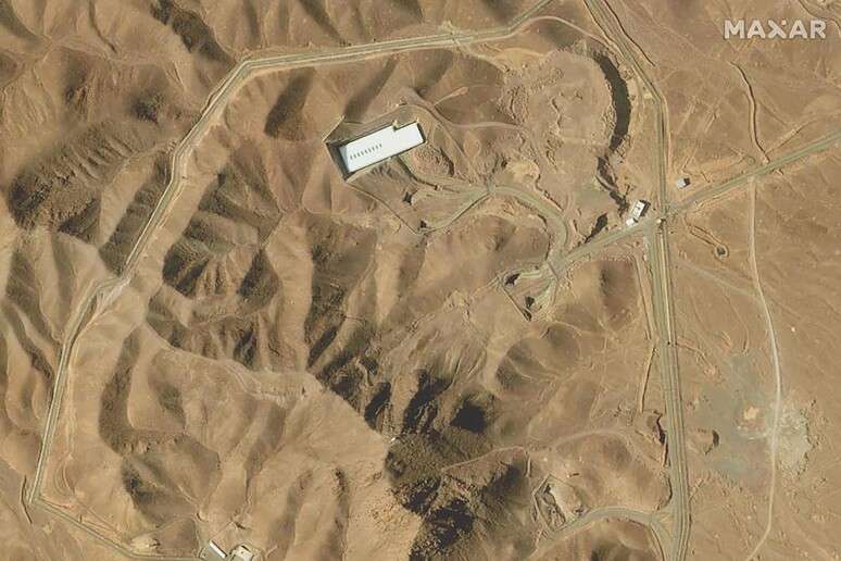 Vista aérea do local onde fica a usina nuclear de Fordow, no Irã