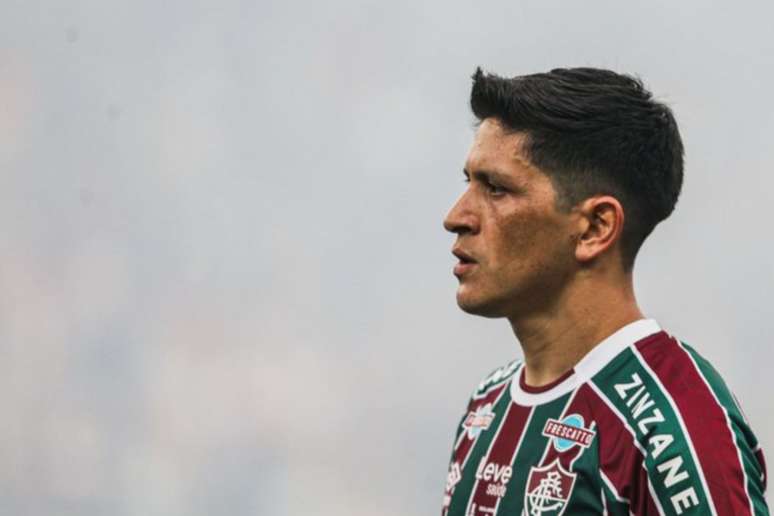 Germán Cano em ação pelo Fluminense
