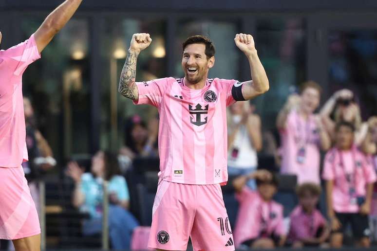 Lionel Messi (Inter Miami) celebrando seu gol contra o Columbus Crew, no dia 31.05.2025 