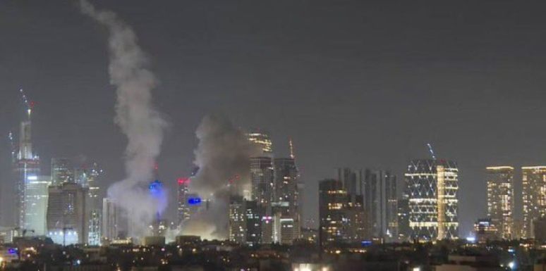 Nas redes sociais circulam diversas imagens do ataque de retaliação, que aconteceu por volta de 21h do horário local (15h do horário de Brasília)